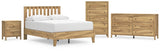 Bermacy 5-Piece Full Platform Panel Bed with Dresser, Chest and Nightstand (Full Platform Bed, Full Panel Headboard, Dresser, Chest of Drawers, Nightstand)
