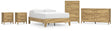 Bermacy 5-Piece Full Platform Bed with Dresser, Chest and 2 Nightstands (Full Platform Bed, Dresser, Chest of Drawers, Nightstand, Nightstand)