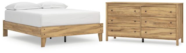 Bermacy 2-Piece Full Platform Bed with Dresser (Full Platform Bed, Dresser)