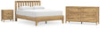 Bermacy 4-Piece Queen Platform Panel Bed with Dresser and Nightstand (Queen Platform Bed, Queen Panel Headboard, Dresser, Nightstand)