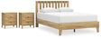 Bermacy 4-Piece Queen Platform Panel Bed with 2 Nightstands (Queen Platform Bed, Queen Panel Headboard, Nightstand, Nightstand)