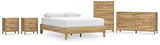 Bermacy 5-Piece Queen Platform Bed with Dresser, Chest and 2 Nightstands (Queen Platform Bed, Dresser, Chest of Drawers, Nightstand, Nightstand)