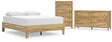 Bermacy 3-Piece Queen Platform Bed with Dresser and Chest (Queen Platform Bed, Dresser, Chest of Drawers)