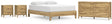 Bermacy 4-Piece Queen Platform Bed with Dresser and 2 Nightstands (Queen Platform Bed, Dresser, Nightstand, Nightstand)