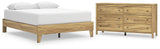 Bermacy 2-Piece Queen Platform Bed with Dresser (Queen Platform Bed, Dresser)