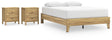 Bermacy 3-Piece Queen Platform Bed with 2 Nightstands (Queen Platform Bed, Nightstand, Nightstand)