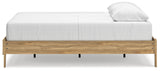 Bermacy 4-Piece Queen Platform Bed with Dresser, Chest and Nightstand (Queen Platform Bed, Dresser, Chest of Drawers, Nightstand)