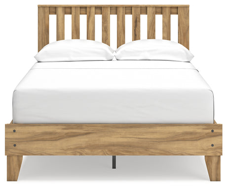 Bermacy 5-Piece Full Platform Panel Bed with Dresser, Chest and Nightstand (Full Platform Bed, Full Panel Headboard, Dresser, Chest of Drawers, Nightstand)