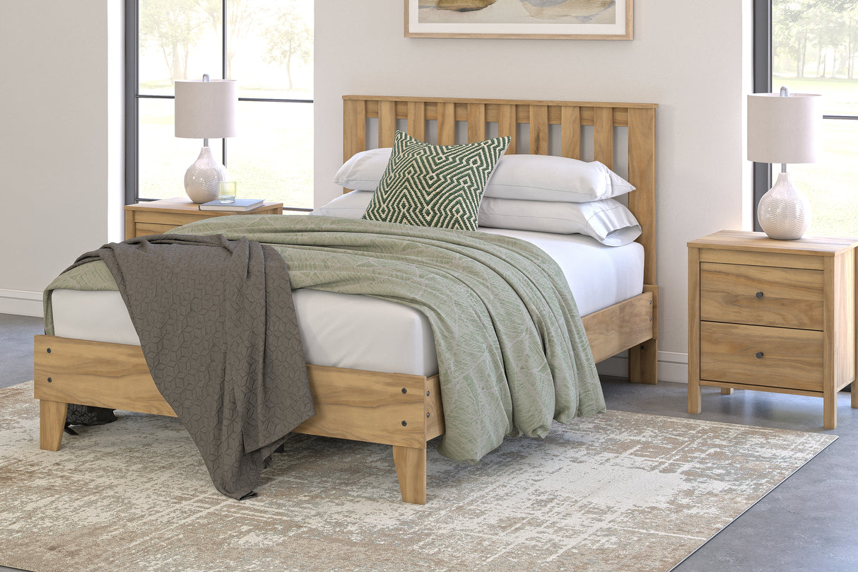 Bermacy 3-Piece Full Panel Headboard with Dresser and Chest (Full Panel Headboard, Dresser, Chest of Drawers)