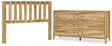 Bermacy 2-Piece Full Panel Headboard with Dresser (Full Panel Headboard, Dresser)