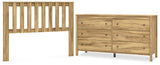 Bermacy 2-Piece Full Panel Headboard with Dresser (Full Panel Headboard, Dresser)