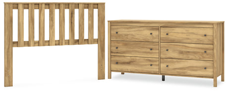 Bermacy 2-Piece Full Panel Headboard with Dresser (Full Panel Headboard, Dresser)