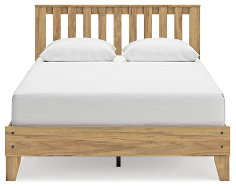 Bermacy 3-Piece Queen Platform Panel Bed with Dresser (Queen Platform Bed, Queen Panel Headboard, Dresser)