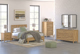 Bermacy 5-Piece Queen Platform Panel Bed with Dresser, Chest and Nightstand (Queen Platform Bed, Queen Panel Headboard, Dresser, Chest of Drawers, Nightstand)