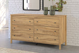 Bermacy 5-Piece Queen Panel Headboard with Dresser, Chest and 2 Nightstands (Queen Panel Headboard, Dresser, Chest of Drawers, Nightstand, Nightstand)
