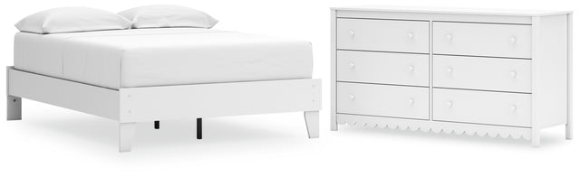 Hallityn 2-Piece Full Platform Bed with Dresser (Full Platform Bed, Dresser)