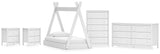 Hallityn 5-Piece Twin Tent Bed with Dresser, Chest and 2 Nightstands (Twin Tent Bed, Dresser, Chest of Drawers, Nightstand, Nightstand)