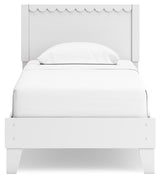 Hallityn 3-Piece Twin Panel Platform Bed with Nightstand (Twin Platform Bed, Twin Panel Headboard, Nightstand)