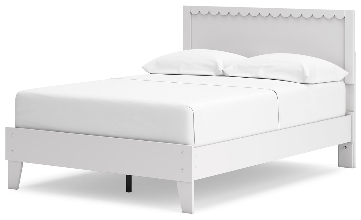 Hallityn 4-Piece Full Panel Platform Bed with 2 Nightstands (Full Platform Bed, Full Panel Headboard, Nightstand, Nightstand)
