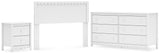 Hallityn 3-Piece Full Panel Headboard with Dresser and Nightstand (Full Panel Headboard, Dresser, Nightstand)