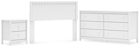 Hallityn 3-Piece Full Panel Headboard with Dresser and Nightstand (Full Panel Headboard, Dresser, Nightstand)