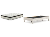 Socalle 2-Piece Twin Platform Bed with Mattress (Twin Platform Bed, Chime 12 Inch Hybrid Twin Mattress in a Box)