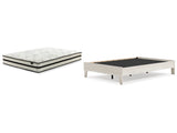 Socalle 2-Piece Full Platform Bed with Mattress (Full Platform Bed, Chime 10 Inch Hybrid Full Mattress in a Box)