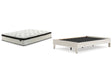 Socalle 2-Piece Full Platform Bed with Mattress (Full Platform Bed, Chime 12 Inch Hybrid Full Mattress in a Box)