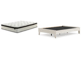 Socalle 2-Piece Full Platform Bed with Mattress (Full Platform Bed, Chime 12 Inch Hybrid Full Mattress in a Box)