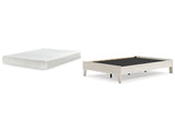 Socalle 2-Piece Full Platform Bed with Mattress (Full Platform Bed, Chime 8 Inch Memory Foam Full Mattress in a Box)