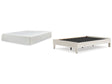 Socalle 2-Piece Full Platform Bed with Mattress (Full Platform Bed, Chime 12 Inch Memory Foam Full Mattress in a Box)