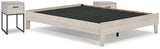 Socalle 3-Piece Queen Platform Bed with 2 Nightstands (Queen Platform Bed, Nightstand, Nightstand)