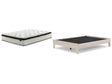 Socalle 2-Piece Queen Platform Bed with Mattress (Queen Platform Bed, Chime 12 Inch Hybrid Queen Mattress in a Box)
