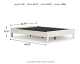 Socalle 3-Piece Queen Platform Bed with 2 Nightstands (Queen Platform Bed, Nightstand, Nightstand)