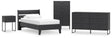 Socalle 5-Piece Twin Panel Platform Bed with Dresser, Chest and Nightstand (Twin Platform Bed, Twin Panel Headboard, Dresser, Chest of Drawers, Nightstand)