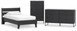 Socalle 4-Piece Twin Panel Platform Bed with Dresser and Chest (Twin Platform Bed, Twin Panel Headboard, Dresser, Chest of Drawers)