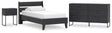 Socalle 4-Piece Twin Panel Platform Bed with Dresser and Nightstand (Twin Platform Bed, Twin Panel Headboard, Dresser, Nightstand)