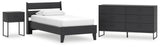 Socalle 4-Piece Twin Panel Platform Bed with Dresser and Nightstand (Twin Platform Bed, Twin Panel Headboard, Dresser, Nightstand)