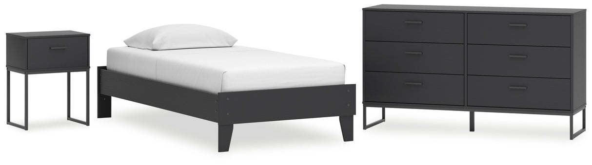 Socalle 3-Piece Twin Platform Bed with Dresser and Nightstand (Twin Platform Bed, Dresser, Nightstand)