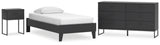 Socalle 3-Piece Twin Platform Bed with Dresser and Nightstand (Twin Platform Bed, Dresser, Nightstand)