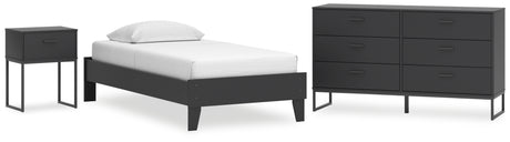 Socalle 3-Piece Twin Platform Bed with Dresser and Nightstand (Twin Platform Bed, Dresser, Nightstand)