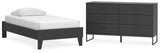 Socalle 2-Piece Twin Platform Bed with Dresser (Twin Platform Bed, Dresser)