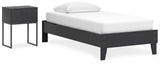 Socalle 2-Piece Twin Platform Bed with Nightstand (Twin Platform Bed, Nightstand)