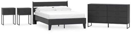 Socalle 5-Piece Full Panel Platform Bed with Dresser and 2 Nightstands (Full Platform Bed, Full Panel Headboard, Dresser, Nightstand, Nightstand)
