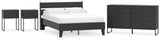 Socalle 5-Piece Full Panel Platform Bed with Dresser and 2 Nightstands (Full Platform Bed, Full Panel Headboard, Dresser, Nightstand, Nightstand)