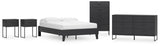 Socalle 5-Piece Full Platform Bed with Dresser, Chest and 2 Nightstands (Full Platform Bed, Dresser, Chest of Drawers, Nightstand, Nightstand)