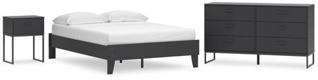 Socalle 3-Piece Full Platform Bed with Dresser and Nightstand (Full Platform Bed, Dresser, Nightstand)
