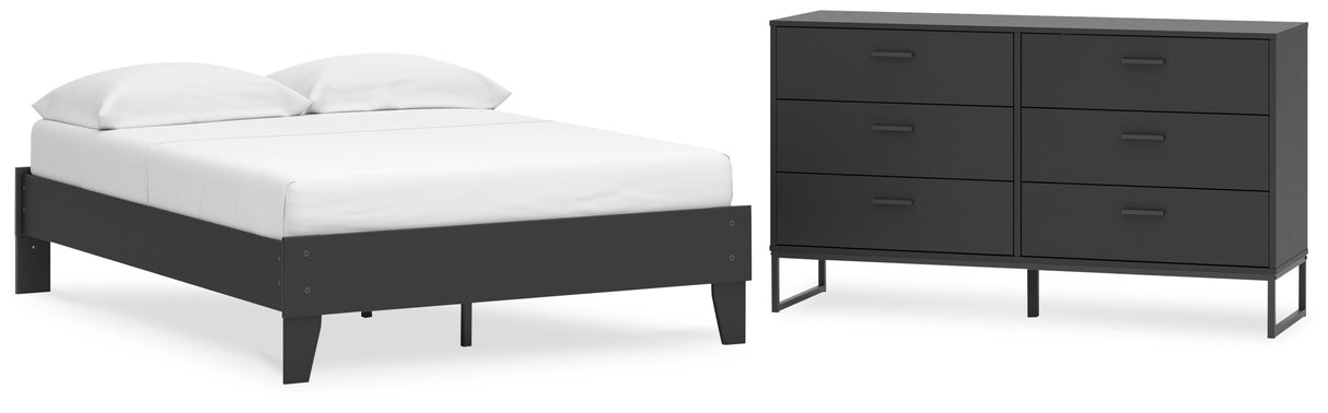 Socalle 2-Piece Full Platform Bed with Dresser (Full Platform Bed, Dresser)