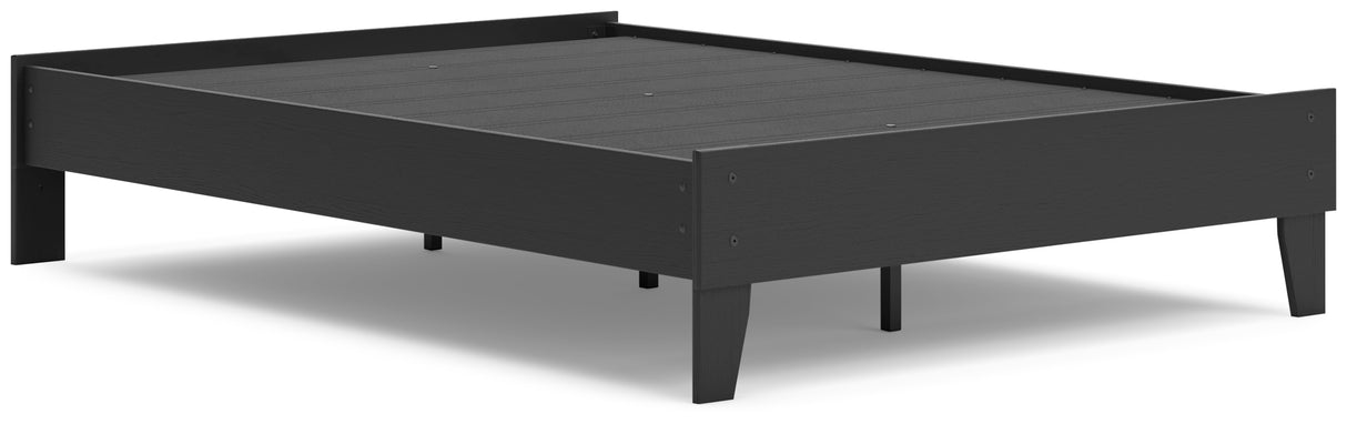 Socalle 4-Piece Full Platform Bed with Dresser and Nightstand (Full Platform Bed, Dresser, Chest of Drawers, Nightstand)