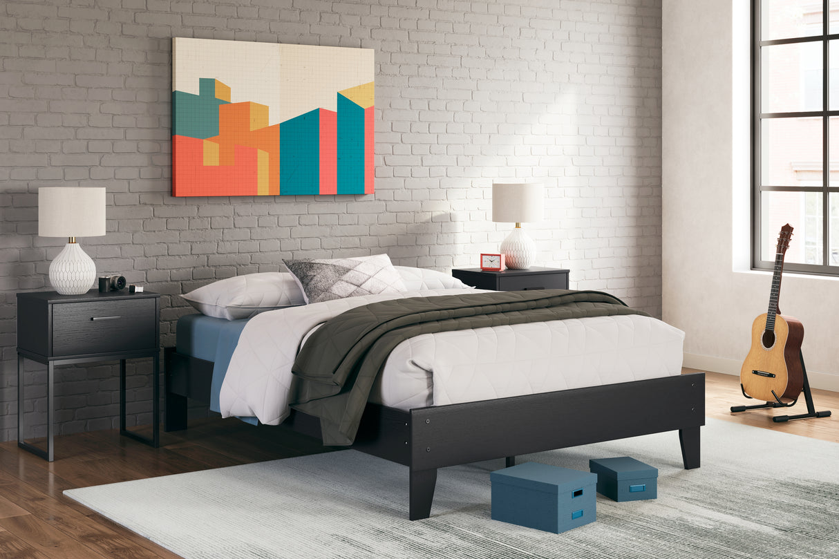 Socalle 3-Piece Full Platform Bed with Dresser and Nightstand (Full Platform Bed, Dresser, Nightstand)